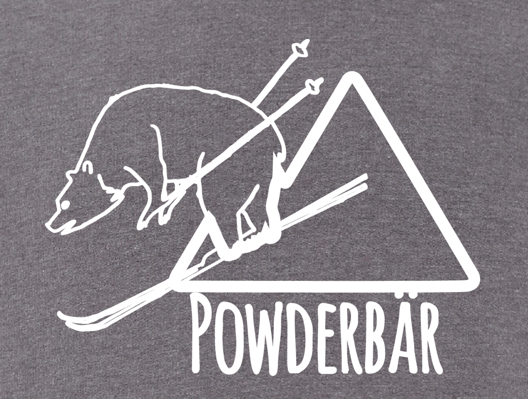 Pullover Powderbär mit Ski